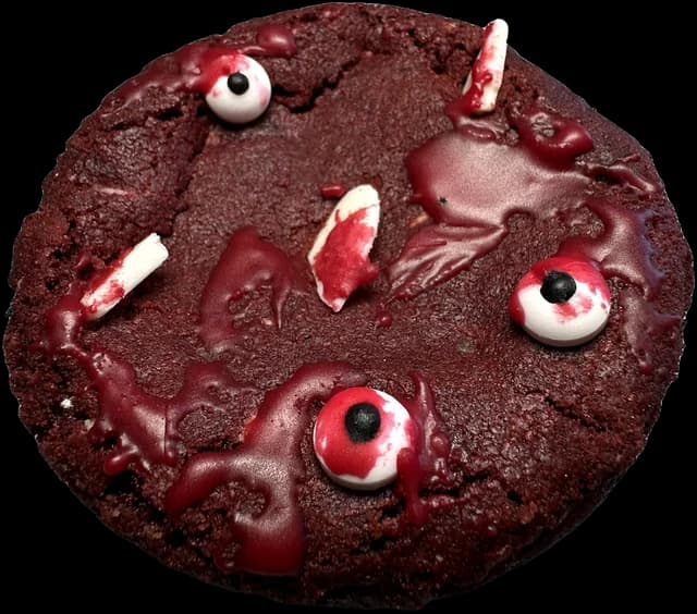 Galleta Red Velvet Sangrienta, foto real